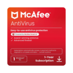 McAfee AntiVirus for 1 User – Windows Download with Auto-Renewal